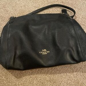 Coach Black Leather Shoulder Bag
